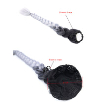 Load image into Gallery viewer, Multi-color Synthetic Wig Braided Hair Elastic Mesh Drawstring Long Ponytail Hair Extensions False Hair Piece for Women
