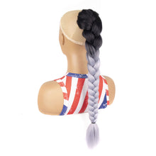 Load image into Gallery viewer, Multi-color Synthetic Wig Braided Hair Elastic Mesh Drawstring Long Ponytail Hair Extensions False Hair Piece for Women
