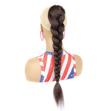 Load image into Gallery viewer, Multi-color Synthetic Wig Braided Hair Elastic Mesh Drawstring Long Ponytail Hair Extensions False Hair Piece for Women
