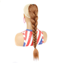 Load image into Gallery viewer, Multi-color Synthetic Wig Braided Hair Elastic Mesh Drawstring Long Ponytail Hair Extensions False Hair Piece for Women
