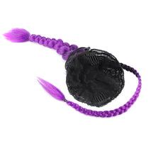 Load image into Gallery viewer, Personalized Multi-color Synthetic Wig Braided Hair Elastic Mesh Drawstring Long Ponytail Hair Extensions for Women
