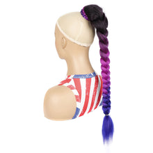 Load image into Gallery viewer, Personalized Multi-color Synthetic Wig Braided Hair Elastic Mesh Drawstring Long Ponytail Hair Extensions for Women
