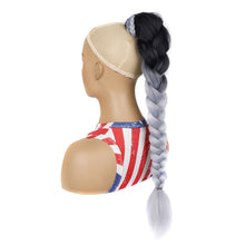 Load image into Gallery viewer, Personalized Multi-color Synthetic Wig Braided Hair Elastic Mesh Drawstring Long Ponytail Hair Extensions for Women
