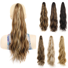 Load image into Gallery viewer, Gripping Clip Style Curly Hair Ponytail Water Ripple Long Curly Wig Ponytail Synthetic Wig Women False Hair Piece
