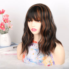Load image into Gallery viewer, Water Ripple Synthetic Short Curly Hair Natural Simulation Wig Increase Hair Volume False Hair Piece for Women
