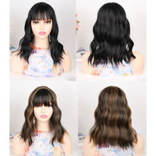 Load image into Gallery viewer, Water Ripple Synthetic Short Curly Hair Natural Simulation Wig Increase Hair Volume False Hair Piece for Women
