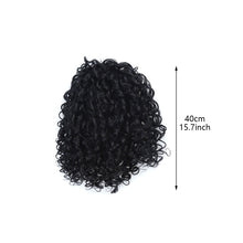 Load image into Gallery viewer, Retro Spring Rolled Synthetic Wig Ponytail Elastic Mesh Drawstring Long Curly Ponytail Solid Color Wig Piece
