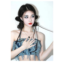 Load image into Gallery viewer, Bowknot Wig Ponytail Synthetic Wig Elastic Hair Rope Solid Colored Ponytail Braid Hair Extensions Hair Accessories
