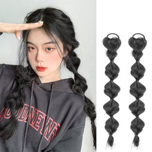 Load image into Gallery viewer, Spotted Wig Ponytail Braids Cute Natural Synthetic Wig Lantern Braids Elastic Hair Rope Multicoloured Ponytail Braid Hair Extensions
