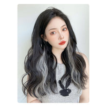 Load image into Gallery viewer, One Piece 4-clip Water Ripple Synthetic Wig Colored Highlights Wig Fluffy Long Curly Hair Extensions Women False Hair Piece
