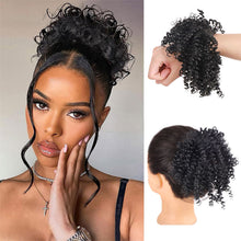 Load image into Gallery viewer, Messy Fluffy Screw Curl Wig High-temperature Silk Synthetic Curly Wig Women False Hair Piece Hair Accessory
