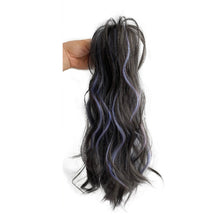 Load image into Gallery viewer, Gripping Clip Style Ponytail Wig Fluffy Colored Highlights Simulation Synthetic Wig Durable Natural Long Curly Hair

