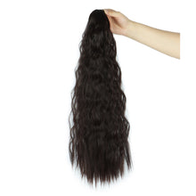 Load image into Gallery viewer, Fluffy Corn Perm Long Curly Hair Ponytail High Temperature Silk Elastic Mesh Drawstring Long Ponytail Synthetic Wig
