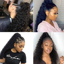 Load image into Gallery viewer, Fluffy Corn Perm Long Curly Hair Ponytail High Temperature Silk Elastic Mesh Drawstring Long Ponytail Synthetic Wig
