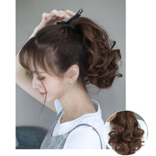 Load image into Gallery viewer, Natural Traceless Strap Style Ponytail Curly Wig High Temperature Silk Simulation Synthetic Wig Ponytail Hair Extensions
