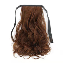 Load image into Gallery viewer, Natural Traceless Strap Style Ponytail Curly Wig High Temperature Silk Simulation Synthetic Wig Ponytail Hair Extensions
