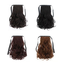 Load image into Gallery viewer, Natural Traceless Strap Style Ponytail Curly Wig High Temperature Silk Simulation Synthetic Wig Ponytail Hair Extensions
