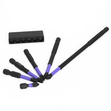Load image into Gallery viewer, 6pcs Anti-Slip Cross Screwdriver PH2 Magnetic Batch Head PH2 Magnetic Batch Head Impact Screw Driver Bit 25/50/65/70/90/150mm

