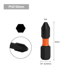 Load image into Gallery viewer, 1pc PH2 Screwdriver Batch Head Magnetic Impact Strong Cross Screwdriver Bit 5/50/65/70/90/150mm
