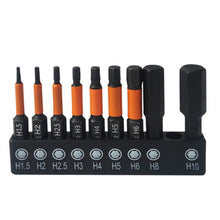 Load image into Gallery viewer, 9pcs/set 1/4 Hex Head Allen Wrench Screwdriver Socket Bits Set Quick Change Magnetic Batch Head Impact Drill Screwdriver Bit H1.5-H10
