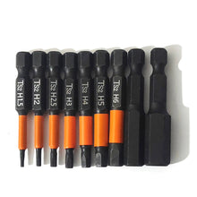 Load image into Gallery viewer, 9pcs/set 1/4 Hex Head Allen Wrench Screwdriver Socket Bits Set Quick Change Magnetic Batch Head Impact Drill Screwdriver Bit H1.5-H10

