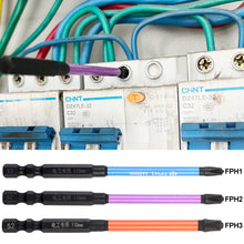 Load image into Gallery viewer, FPH1/2/3 Electrician Screwdriver Bit Magnetic Electric Impact Drill Nut Driver Bit for Circuit Breaker 65 110mm Anti Slip Impact Batch Head
