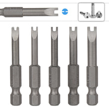 Load image into Gallery viewer, 5pcs U Shaped Screwdriver Bits 1/4 Hex Magnetic Batch Head Set 50mm Length for Hand Tools Electric Tools U4 U5 U6 U7 U8
