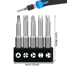 Load image into Gallery viewer, 5pcs U Y Cross FPH Shaped Screwdriver Bits 1/4 Hex Magnetic Batch Head Set 50mm Length for Hand Tools Electric Tools
