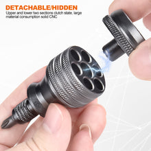 Load image into Gallery viewer, 7 in 1 Mini Aluminum Screwdriver Set 1/4inch Magnetic S2 Alloy Steel Screwdriver Bits for Household Repair Tool
