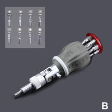 Load image into Gallery viewer, Multi-functional Ratchet Screwdriver Set 8 in 1 Screwdriver Bits Set 0-180° Adjustable Angle Screwdriver Tool for Household Auto Repair
