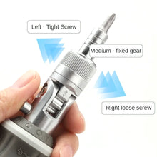 Load image into Gallery viewer, Multi-functional Ratchet Screwdriver Set 8 in 1 Screwdriver Bits Set 0-180° Adjustable Angle Screwdriver Tool for Household Auto Repair
