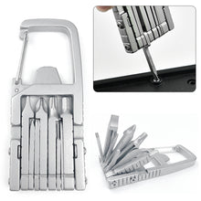 Load image into Gallery viewer, 13 in 1 Multifunction Stainless Steel Tool Outdoor Combination Screwdriver Ruler Tools Camping Cycling Repairing Folding Keychain Tools
