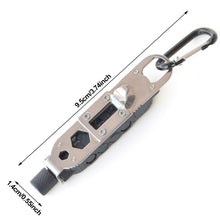 Load image into Gallery viewer, Multifunctional Mini Screwdriver with LED Light Outdoor EDC Wrench Bottle Opener Keychain Portable Repair Tool
