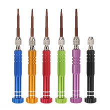 Load image into Gallery viewer, 5 in 1 Aluminum Alloy Screwdriver Set w/o Bearing Disassembly Screwdriver Slotted Cross Bits Phone Laptop Glasses Household Repair Tools
