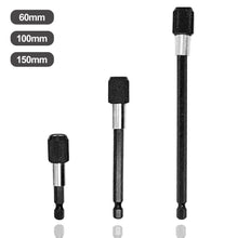 Load image into Gallery viewer, 1/4 Inch Self-locking Hex Shank Quick Release Magnetic Electric Screwdriver Extension Bit Holder 60/100/150mm Extension Rod
