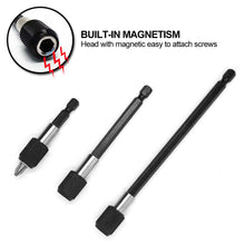 Load image into Gallery viewer, 1/4 Inch Self-locking Hex Shank Quick Release Magnetic Electric Screwdriver Extension Bit Holder 60/100/150mm Extension Rod

