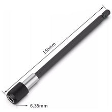 Load image into Gallery viewer, 1/4 Inch Self-locking Hex Shank Quick Release Magnetic Electric Screwdriver Extension Bit Holder 60/100/150mm Extension Rod
