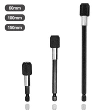 Load image into Gallery viewer, 1/4 Inch Self-locking Hex Shank Quick Release Magnetic Electric Screwdriver Extension Bit Holder 60/100/150mm Extension Rod
