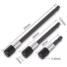 Load image into Gallery viewer, 1/4 Inch Self-locking Hex Shank Quick Release Magnetic Electric Screwdriver Extension Bit Holder 60/100/150mm Extension Rod
