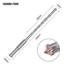 Load image into Gallery viewer, SDS Plus Drill Bit Concrete Cross Tips Bits 4 Cutters Ceramic Wall Brick Drilling Bits Electric Hammer Bits
