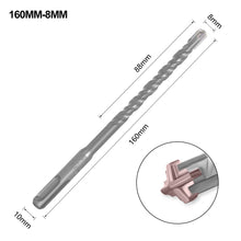 Load image into Gallery viewer, SDS Plus Drill Bit Concrete Cross Tips Bits 4 Cutters Ceramic Wall Brick Drilling Bits Electric Hammer Bits
