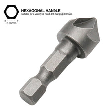 Load image into Gallery viewer, Countersink Drill Bits Hex Shank 90 Degree Reaming Bits for Woodworking Chamfer Cutter Carbon Steel Drill Bit
