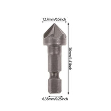Load image into Gallery viewer, Countersink Drill Bits Hex Shank 90 Degree Reaming Bits for Woodworking Chamfer Cutter Carbon Steel Drill Bit
