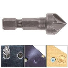 Load image into Gallery viewer, Countersink Drill Bits Hex Shank 90 Degree Reaming Bits for Woodworking Chamfer Cutter Carbon Steel Drill Bit
