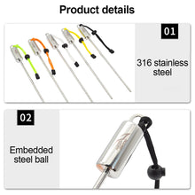 Load image into Gallery viewer, 1PC 316 Stainless Steel Diving Bell Stick Underwater Detector Bar With Graduated Bottle Knocker Device With Hand Rope
