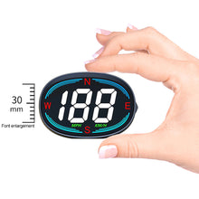 Load image into Gallery viewer, Car HUD Head Up Display Car Digital GPS Speedometer Gauges Compass USB Port Compass Speed Meter With Atmosphere Light Pickup Trucks
