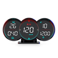 Load image into Gallery viewer, Car DC 12V HUD GPS+Beidou Chip Head Up Display LCD Speedometer Water Oil Temp Alarm Slope Meter Overspeed Diagnotstic
