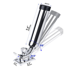 Load image into Gallery viewer, 316 Stainless Steel Marine Boat Fishing Rod Holder Deck Mount Yacht Rod 360° Adjustable Pod Boat Accessories Marine
