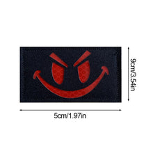Load image into Gallery viewer, 1PC Luminous Reflective Embroidered Fabric Stickers Smile Style MOLLE System Backpack Helmet Arm Self-Adhesive Fabric Stickers Outdoor Decoration Supplies
