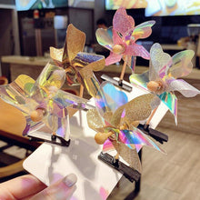 Load image into Gallery viewer, Sequin Pinwheel Hairpin Laser Effect Rotated Pinwheels Spring Hair Clip Hair Accessories Children Gift Funny Hair Barrette Decoration
